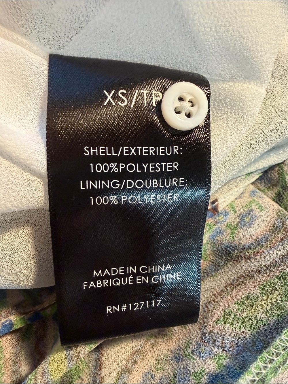 NWT Badgley Mischka Women’s Sleeveless Blouse w/ Capelet in Blue Floral Multi XS - Picture 8 of 16